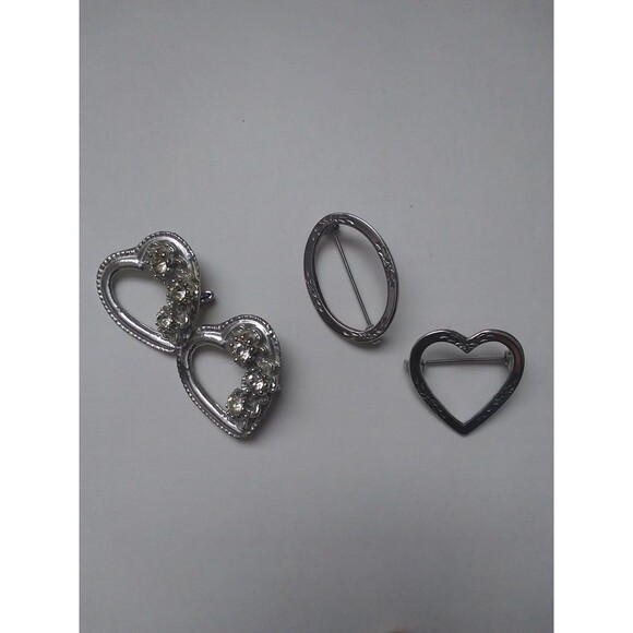 4 Pins Brooches Silver Tone - Picture 1 of 3